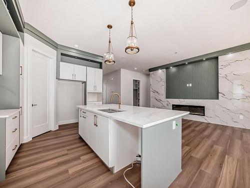 22 Meadowlink Point(E), Spruce Grove, AB - Indoor Photo Showing Kitchen With Double Sink