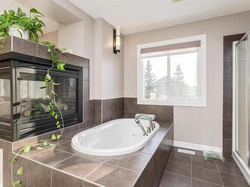 2307 Warry Court, Edmonton, AB - Indoor Photo Showing Bathroom With Fireplace