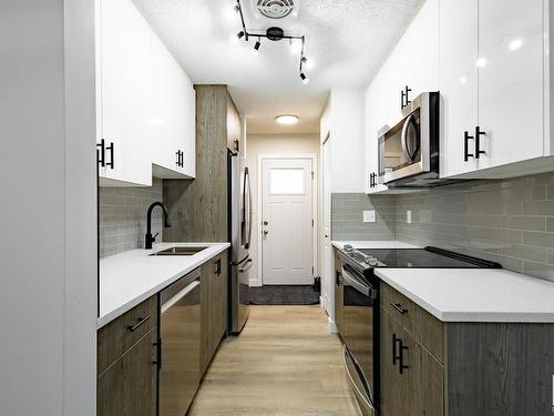 13247 47 Street, Edmonton, AB - Indoor Photo Showing Kitchen With Double Sink With Upgraded Kitchen