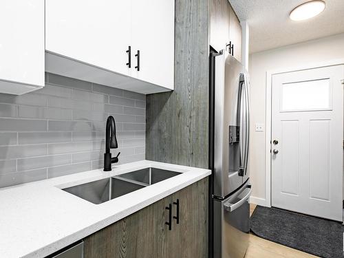 13247 47 Street, Edmonton, AB - Indoor Photo Showing Kitchen With Double Sink