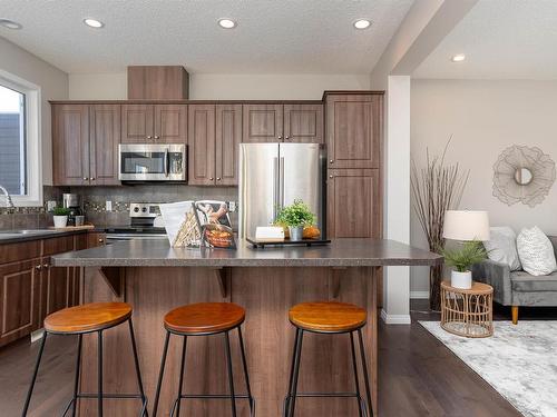 205 Sturtz Bend, Leduc, AB - Indoor Photo Showing Kitchen With Stainless Steel Kitchen