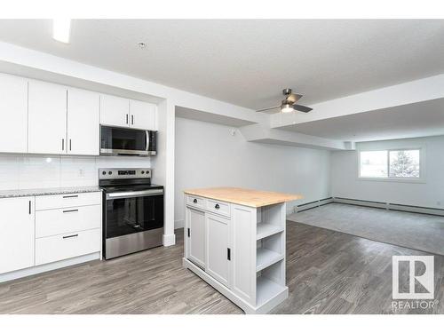 308 9504 182 Street, Edmonton, AB - Indoor Photo Showing Kitchen With Stainless Steel Kitchen With Double Sink