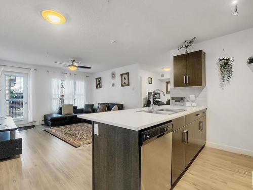 214 667 Watt Boulevard, Edmonton, AB - Indoor Photo Showing Kitchen With Double Sink