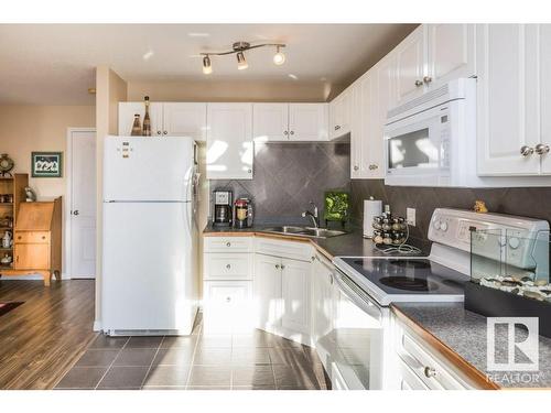 320 7511 171 Street, Edmonton, AB - Indoor Photo Showing Kitchen With Double Sink