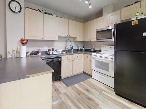 104 4407 23 Street Nw, Edmonton, AB - Indoor Photo Showing Kitchen With Double Sink