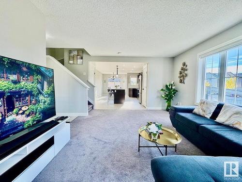 293 Desrochers Boulevard, Edmonton, AB - Indoor Photo Showing Living Room