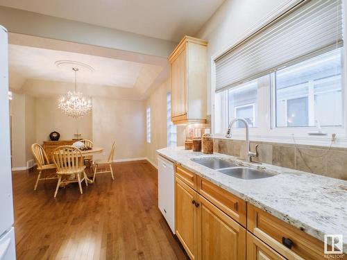 45 18343 Lessard Road, Edmonton, AB - Indoor Photo Showing Kitchen With Double Sink