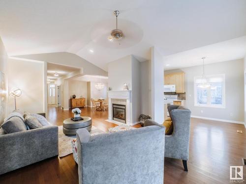 45 18343 Lessard Road, Edmonton, AB - Indoor Photo Showing Living Room With Fireplace