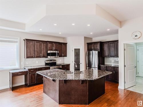 49 18343 Lessard Road, Edmonton, AB - Indoor Photo Showing Kitchen With Double Sink With Upgraded Kitchen