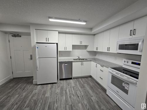 207 9504 182 Street, Edmonton, AB - Indoor Photo Showing Kitchen With Double Sink