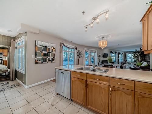 111 530 Hooke Road, Edmonton, AB - Indoor Photo Showing Kitchen With Double Sink