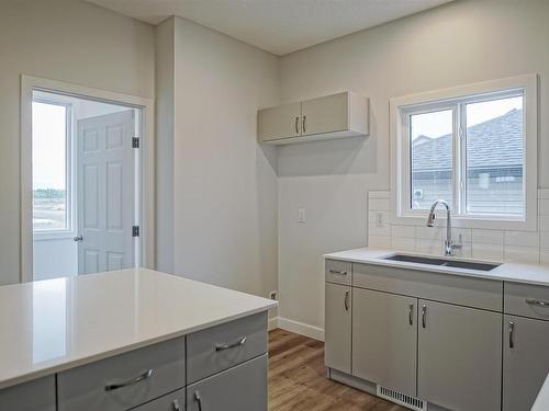 45 Nouveau Drive, St. Albert, AB - Indoor Photo Showing Kitchen With Double Sink