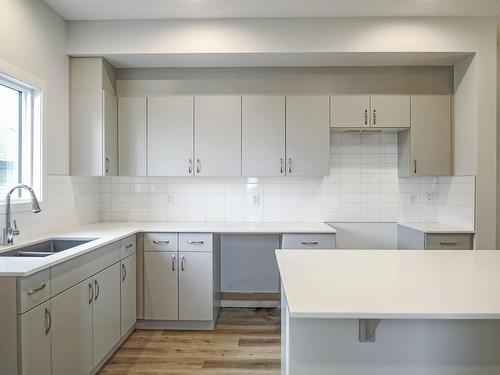 45 Nouveau Drive, St. Albert, AB - Indoor Photo Showing Kitchen With Double Sink