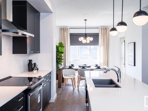 51 Nouveau Drive, St. Albert, AB - Indoor Photo Showing Kitchen With Double Sink With Upgraded Kitchen