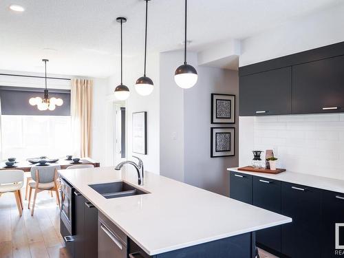 51 Nouveau Drive, St. Albert, AB - Indoor Photo Showing Kitchen With Double Sink With Upgraded Kitchen