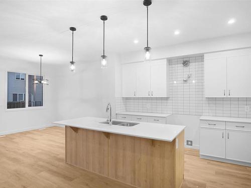 275 Glenridding Ravine Road, Edmonton, AB - Indoor Photo Showing Kitchen With Double Sink With Upgraded Kitchen