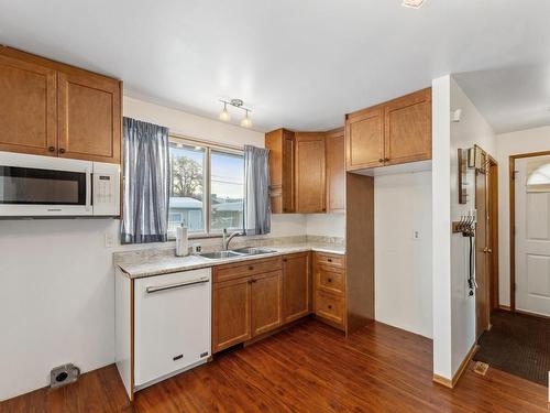 3907 112A Street, Edmonton, AB - Indoor Photo Showing Kitchen With Double Sink