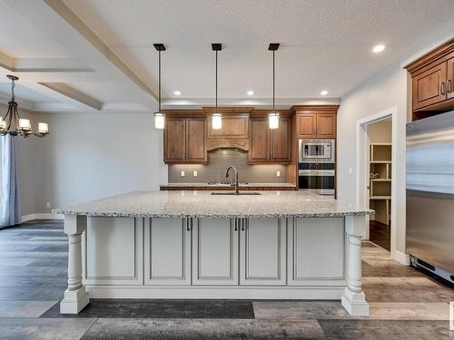 66 Chestnut Way, Fort Saskatchewan, AB - Indoor Photo Showing Kitchen With Upgraded Kitchen