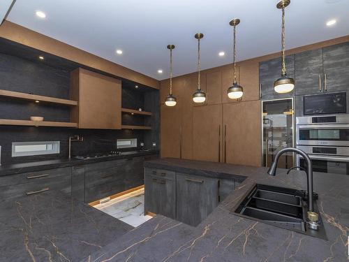 5106 Woolsey Link, Edmonton, AB - Indoor Photo Showing Kitchen With Double Sink With Upgraded Kitchen