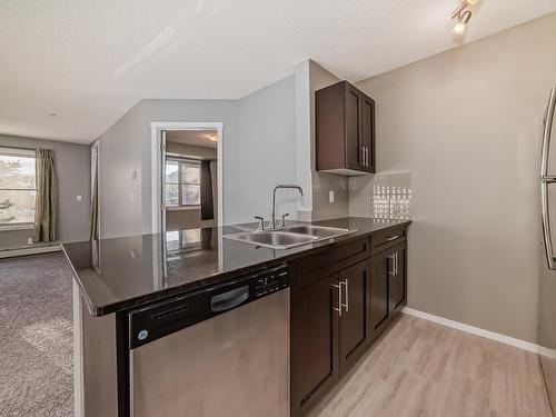 120 3315 James Mowatt Trail, Edmonton, AB - Indoor Photo Showing Kitchen With Double Sink