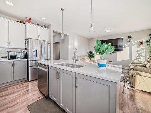 4631 175 Avenue, Edmonton, AB - Indoor Photo Showing Kitchen With Stainless Steel Kitchen With Double Sink