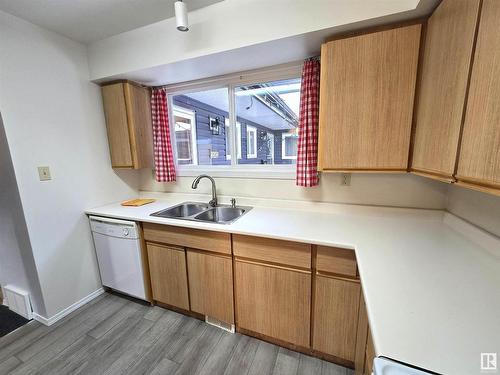 3582 42 Street Nw, Edmonton, AB - Indoor Photo Showing Kitchen With Double Sink