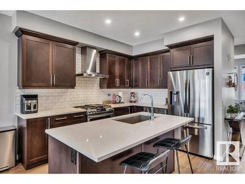 9621 230 Street, Edmonton, AB - Indoor Photo Showing Kitchen With Upgraded Kitchen