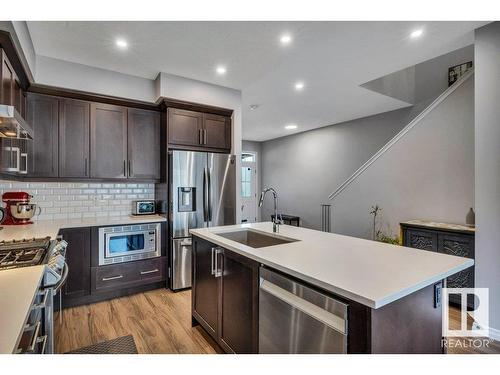 9621 230 Street, Edmonton, AB - Indoor Photo Showing Kitchen With Upgraded Kitchen