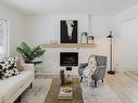 10403 65 Avenue, Edmonton, AB  - Indoor Photo Showing Living Room With Fireplace 