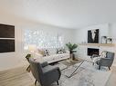 10403 65 Avenue, Edmonton, AB  - Indoor Photo Showing Living Room With Fireplace 