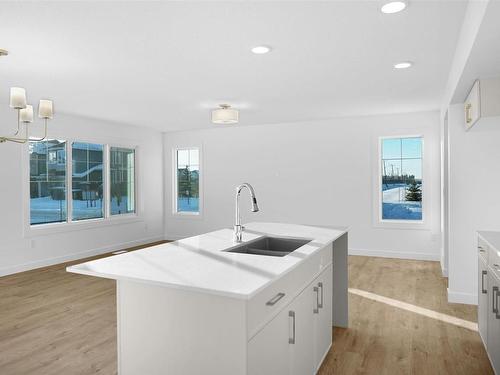 17261 9B Avenue, Edmonton, AB - Indoor Photo Showing Kitchen With Double Sink