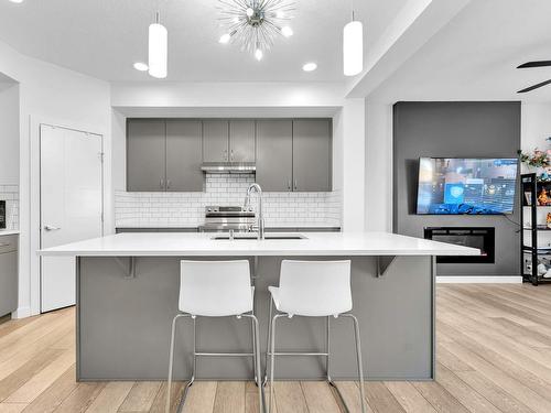 3720 4 Street, Edmonton, AB - Indoor Photo Showing Kitchen With Upgraded Kitchen