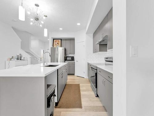 3720 4 Street, Edmonton, AB - Indoor Photo Showing Kitchen With Upgraded Kitchen