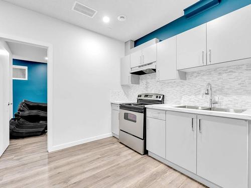 3720 4 Street, Edmonton, AB - Indoor Photo Showing Kitchen With Double Sink With Upgraded Kitchen