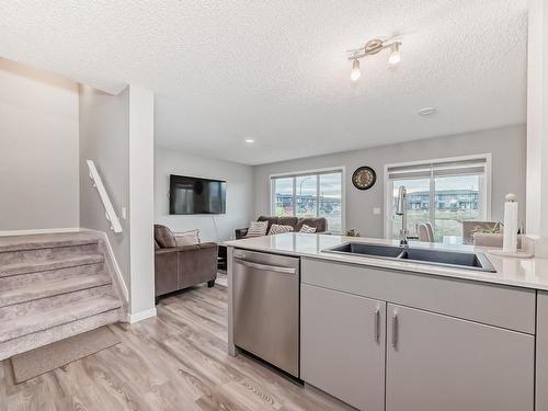 9806 227 Street, Edmonton, AB - Indoor Photo Showing Kitchen With Double Sink