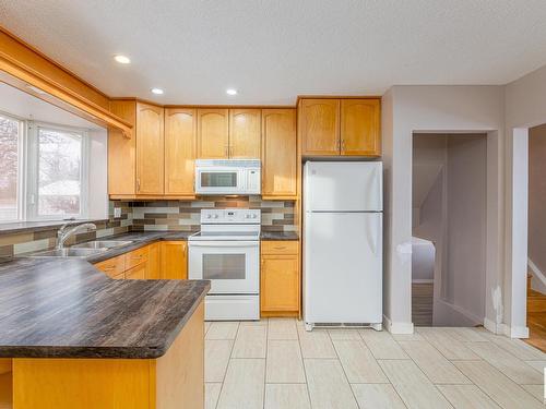 16503 79A Avenue, Edmonton, AB - Indoor Photo Showing Kitchen With Double Sink