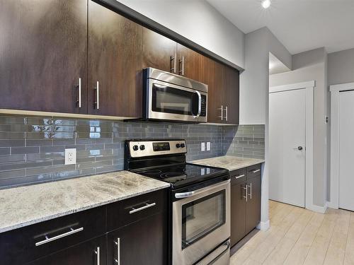 905 10226 104 Street, Edmonton, AB - Indoor Photo Showing Kitchen With Stainless Steel Kitchen With Upgraded Kitchen