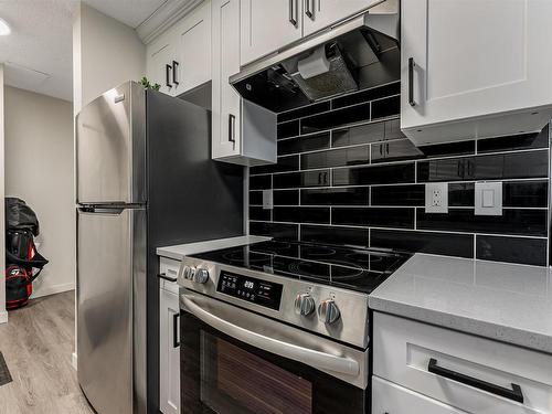 18450 62B Avenue, Edmonton, AB - Indoor Photo Showing Kitchen With Stainless Steel Kitchen