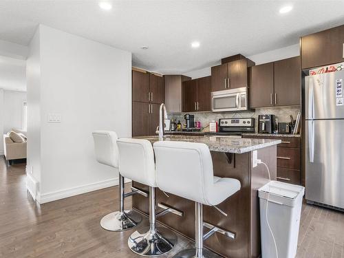 113 3625 144 Avenue, Edmonton, AB - Indoor Photo Showing Kitchen With Stainless Steel Kitchen With Upgraded Kitchen