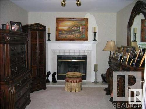 13312 Buena Vista Road, Edmonton, AB - Indoor With Fireplace