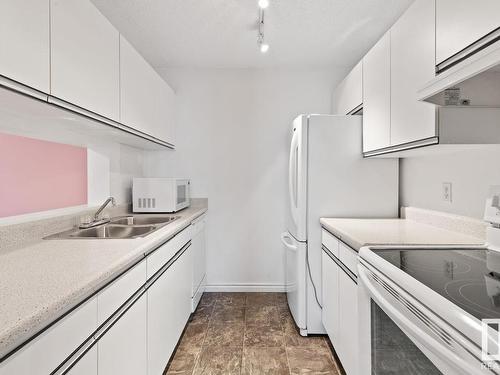 424 2520 50 Street, Edmonton, AB - Indoor Photo Showing Kitchen With Double Sink