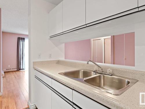 424 2520 50 Street, Edmonton, AB - Indoor Photo Showing Kitchen With Double Sink