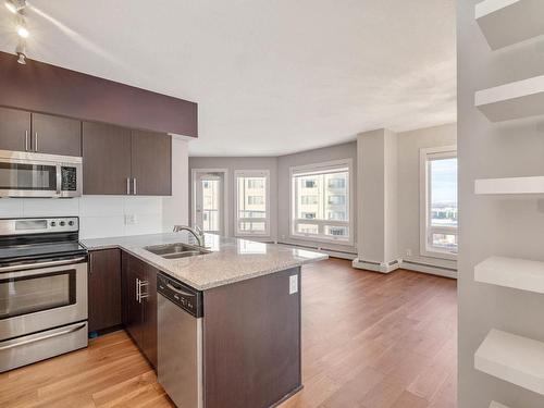 1601 10152 104 Street, Edmonton, AB - Indoor Photo Showing Kitchen With Stainless Steel Kitchen With Double Sink