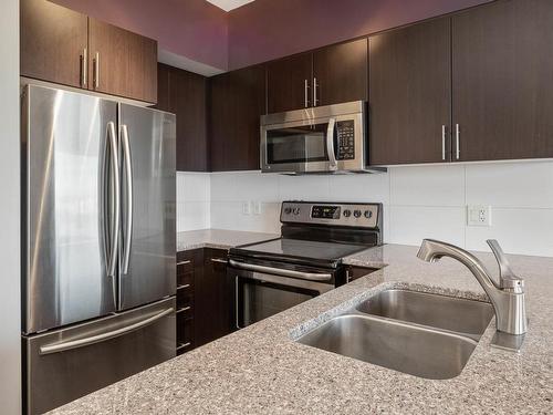 1601 10152 104 Street, Edmonton, AB - Indoor Photo Showing Kitchen With Stainless Steel Kitchen With Double Sink With Upgraded Kitchen