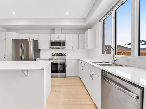 1687 Cavanagh Boulevard, Edmonton, AB - Indoor Photo Showing Kitchen With Double Sink With Upgraded Kitchen