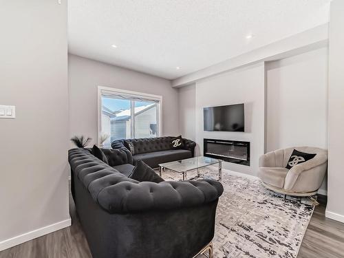 3234 Kulay Way, Edmonton, AB - Indoor Photo Showing Living Room With Fireplace