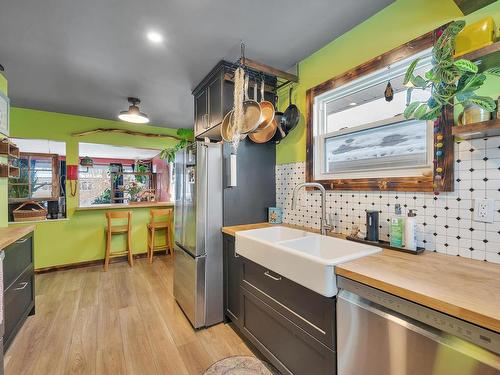 11928 86 Street, Edmonton, AB - Indoor Photo Showing Kitchen With Double Sink