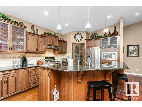 81 Walters Place, Leduc, AB - Indoor Photo Showing Kitchen With Upgraded Kitchen