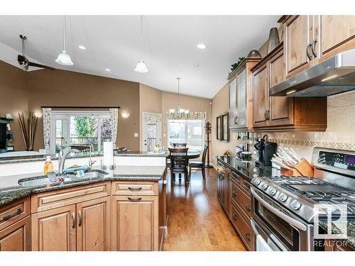 81 Walters Place, Leduc, AB - Indoor Photo Showing Kitchen With Double Sink With Upgraded Kitchen