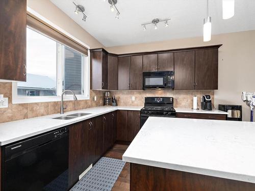 7323 21 Avenue, Edmonton, AB - Indoor Photo Showing Kitchen With Double Sink